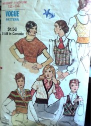 8334 VOG SHORT KNIT SWEATERS/VEST SLVS OR NOT PATTERN 8-10,12-14